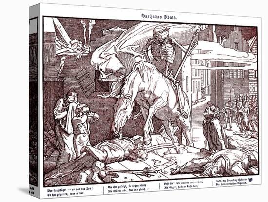 Totentanz 1848: Death as a republican hero-Alfred Rethel-Stretched Canvas