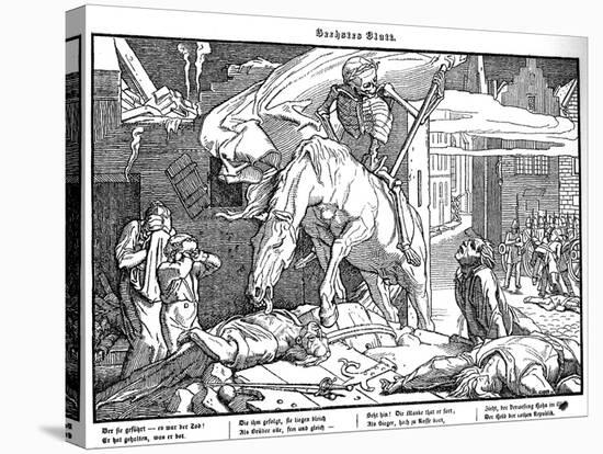 Totentanz 1848: Death as a republican hero-Alfred Rethel-Stretched Canvas