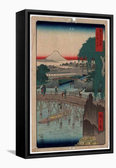 Toto Ikkokubashi-Utagawa Hiroshige-Framed Stretched Canvas