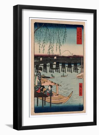 Toto Ryogoku, Ando Hiroshige, 1797-1858-Utagawa Hiroshige-Framed Giclee Print