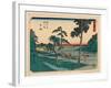 Totsuka, Between 1848 and 1854 Ando, Hiroshige 1797-1858-Utagawa Hiroshige-Framed Giclee Print