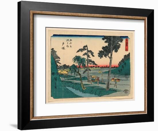 Totsuka, Between 1848 and 1854 Ando, Hiroshige 1797-1858-Utagawa Hiroshige-Framed Giclee Print