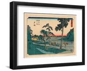 Totsuka, Between 1848 and 1854 Ando, Hiroshige 1797-1858-Utagawa Hiroshige-Framed Giclee Print