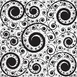 Monochrome Pattern of Curls-tottoro-Art Print