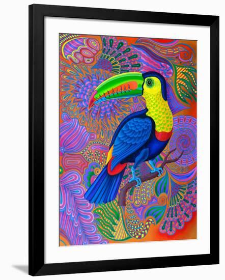 Toucan, 2021, (oil on canvas)-Jane Tattersfield-Framed Giclee Print