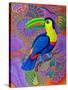 Toucan, 2021, (oil on canvas)-Jane Tattersfield-Stretched Canvas