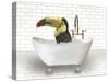 Toucan In Bathtub-Matthew Piotrowicz-Stretched Canvas