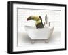 Toucan In Bathtub-Matthew Piotrowicz-Framed Art Print