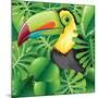 Toucan in the Green Bush Illustration-Daniel Cole-Mounted Art Print