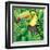 Toucan in the Green Bush Illustration-Daniel Cole-Framed Art Print