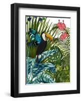 Toucan in Tropical Forest-Fab Funky-Framed Art Print