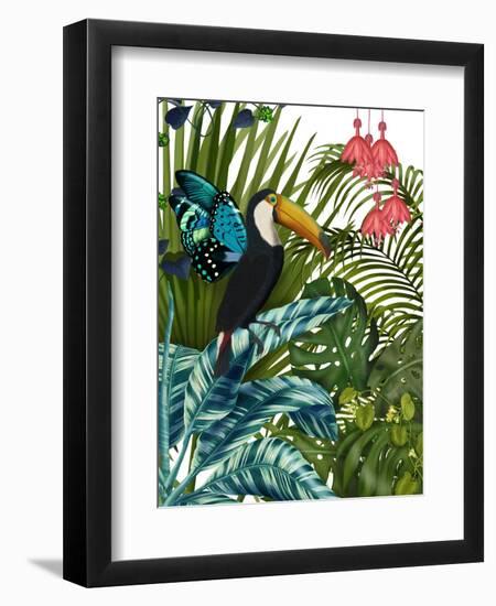 Toucan in Tropical Forest-Fab Funky-Framed Art Print