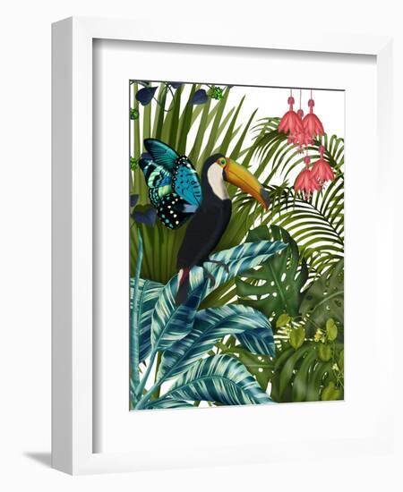 Toucan in Tropical Forest-Fab Funky-Framed Art Print