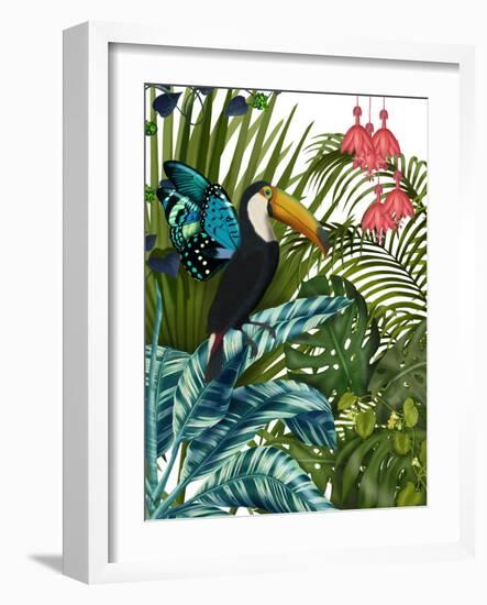 Toucan in Tropical Forest-Fab Funky-Framed Art Print