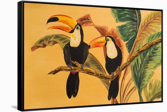 Toucans I-Linda Baliko-Framed Stretched Canvas