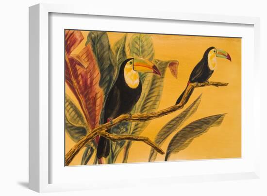 Toucans II-Linda Baliko-Framed Art Print