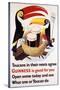 Toucans in their Nests Agree Guinness Is Good for You, 1957 (Lithograph in Colours)-null-Stretched Canvas