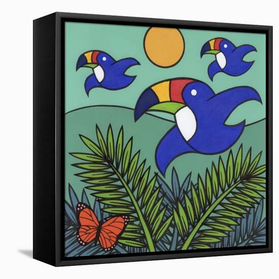 Toucans-Denny Driver-Framed Stretched Canvas
