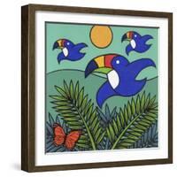 Toucans-Denny Driver-Framed Giclee Print