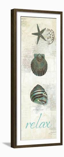 Touch of Blue Shells I-Katie Pertiet-Framed Premium Giclee Print