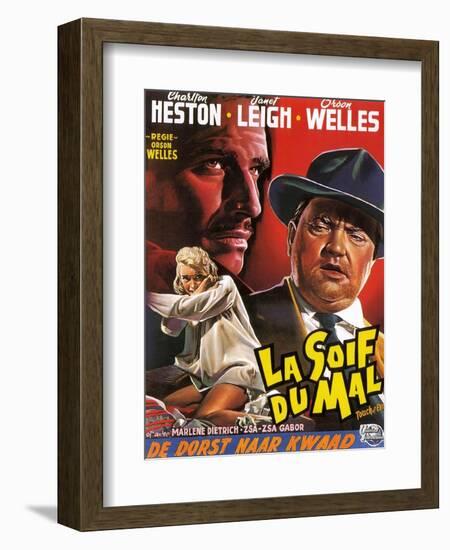 Touch of Evil, (aka La Soif Du Mal), Janet Leigh, Charlton Heston, Orson Welles, 1958-null-Framed Art Print