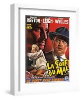 Touch of Evil, (aka La Soif Du Mal), Janet Leigh, Charlton Heston, Orson Welles, 1958-null-Framed Art Print