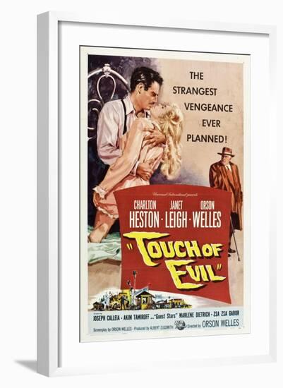Touch of Evil, Charlton Heston, Janet Leigh, Orson Welles, 1958-null-Framed Art Print