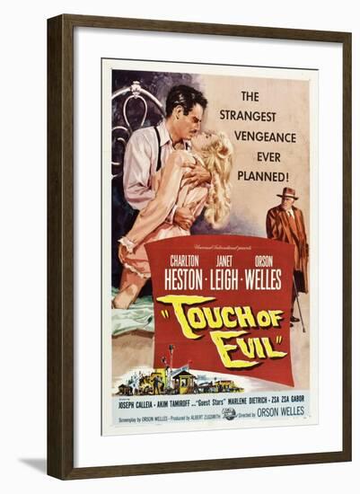 Touch of Evil, Charlton Heston, Janet Leigh, Orson Welles, 1958-null-Framed Art Print