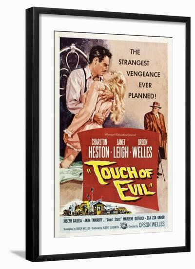 Touch of Evil, Charlton Heston, Janet Leigh, Orson Welles, 1958-null-Framed Art Print