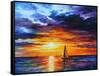 Touch of Horizon-Leonid Afremov-Framed Stretched Canvas