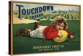 Touchdown Brand - Los Angeles, California - Citrus Crate Label-Lantern Press-Stretched Canvas