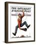 "Touchdown," Saturday Evening Post Cover, November 20, 1926-Alan Foster-Framed Giclee Print