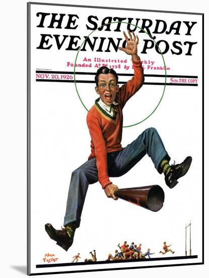 "Touchdown," Saturday Evening Post Cover, November 20, 1926-Alan Foster-Mounted Giclee Print