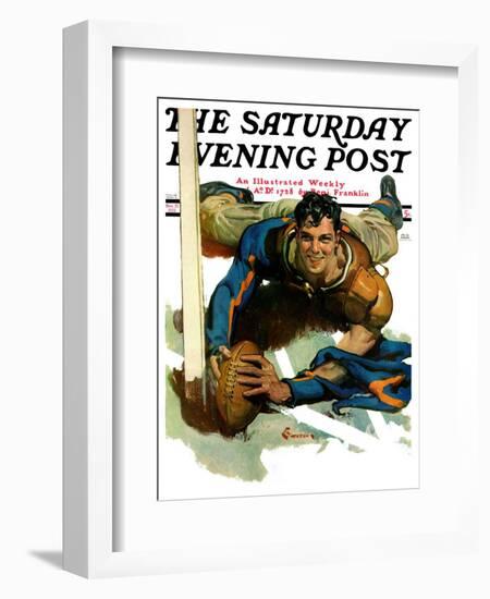 "Touchdown," Saturday Evening Post Cover, November 21, 1931-Elbert Mcgran Jackson-Framed Giclee Print