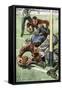 Touchdown Scored in a College Football Game, Early 1900s-null-Framed Stretched Canvas