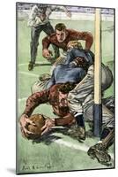 Touchdown Scored in a College Football Game, Early 1900s-null-Mounted Giclee Print