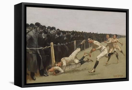 Touchdown, Yale vs. Princeton, Thanksgiving Day, Nov. 27, 1890-Frederic Remington-Framed Stretched Canvas