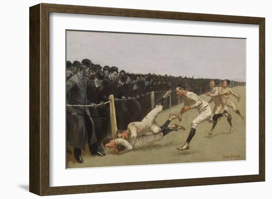 Touchdown, Yale vs. Princeton, Thanksgiving Day, Nov. 27, 1890-Frederic Remington-Framed Giclee Print