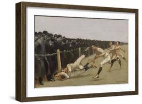 Touchdown, Yale vs. Princeton, Thanksgiving Day, Nov. 27, 1890-Frederic Remington-Framed Giclee Print