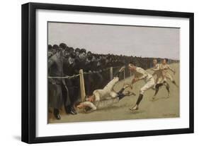 Touchdown, Yale vs. Princeton, Thanksgiving Day, Nov. 27, 1890-Frederic Remington-Framed Giclee Print