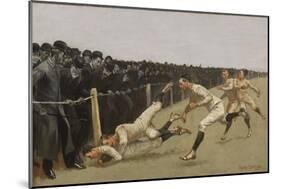 Touchdown, Yale vs. Princeton, Thanksgiving Day, Nov. 27, 1890-Frederic Remington-Mounted Giclee Print