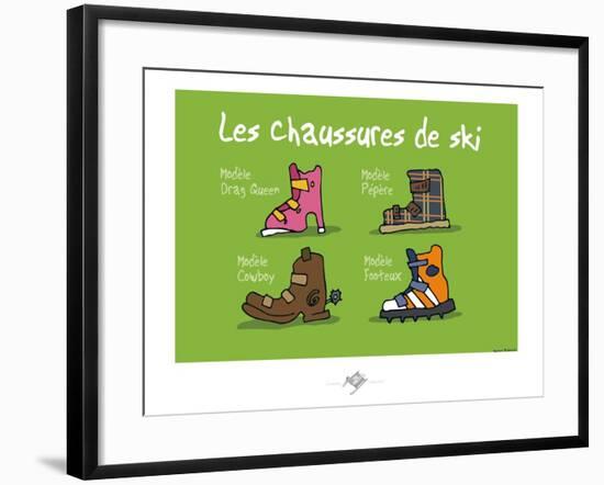 Touchouss - Chaussures de ski-Sylvain Bichicchi-Framed Art Print