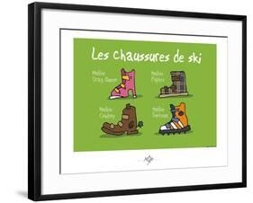 Touchouss - Chaussures de ski-Sylvain Bichicchi-Framed Art Print