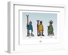 Touchouss - La mode des sports d'hiver-Sylvain Bichicchi-Framed Art Print