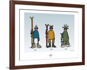 Touchouss - La mode des sports d'hiver-Sylvain Bichicchi-Framed Art Print