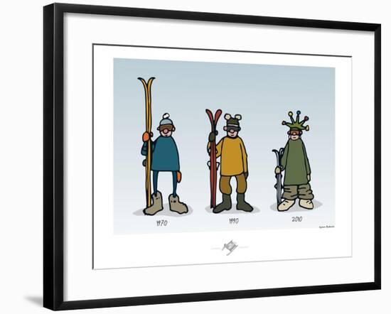 Touchouss - La mode des sports d'hiver-Sylvain Bichicchi-Framed Art Print