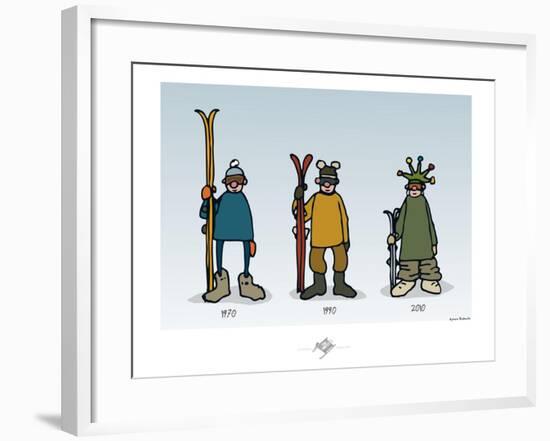 Touchouss - La mode des sports d'hiver-Sylvain Bichicchi-Framed Art Print