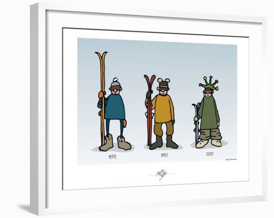 Touchouss - La mode des sports d'hiver-Sylvain Bichicchi-Framed Art Print