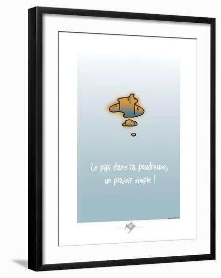 Touchouss - Le pipi dans la neige-Sylvain Bichicchi-Framed Art Print