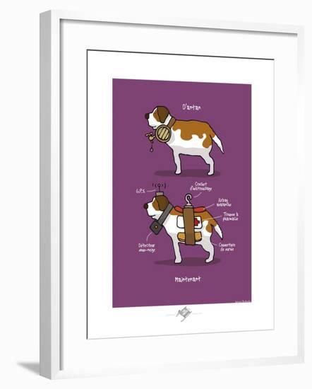 Touchouss - Le Saint-Bernard-Sylvain Bichicchi-Framed Art Print